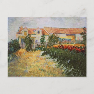 Hushus med solblommor, Van Gogh Fine Art Vykort