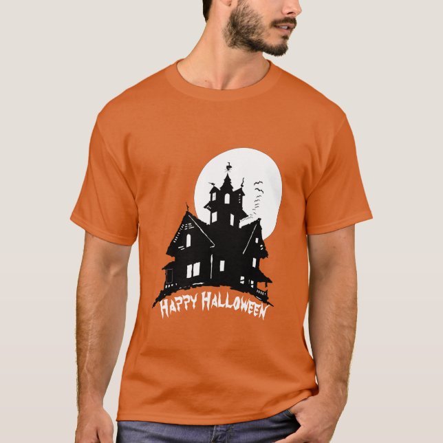 Hushushåll i happy halloween t shirt (Framsida)