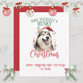 Huskey Whimsical jul | Julkort