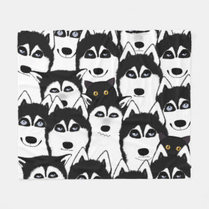 Huskies Fleece Blanket