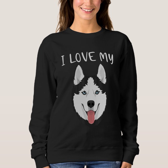 Huskies Hund I kärlek My Husky 6 T Shirt (Framsida)