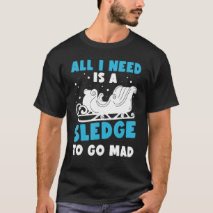 Huskies Hund Sled Rider Sledding Mushing 2 T Shirt