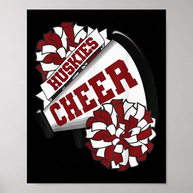 Huskies jublar tillbaka till skolans Cheerleadinga Poster (Framsidan)