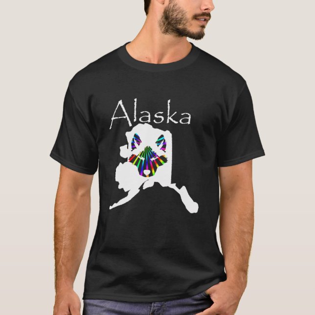 Huskies Last Frontier Souvenirs Sled Hund Siberian T Shirt (Framsida)