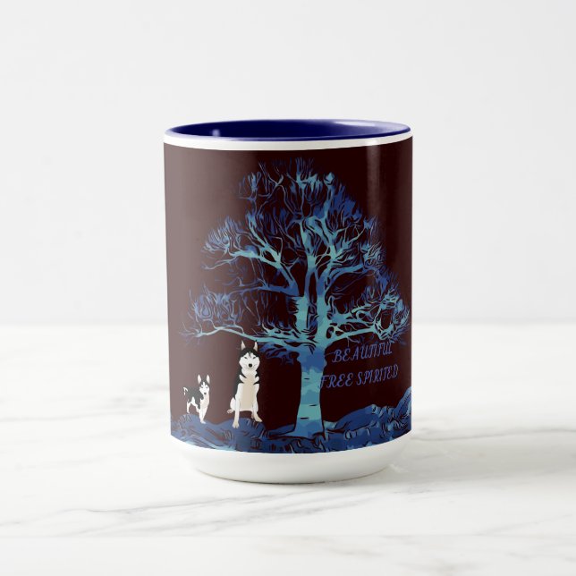 Huskies två ton kaffe mugg. mugg (Center)