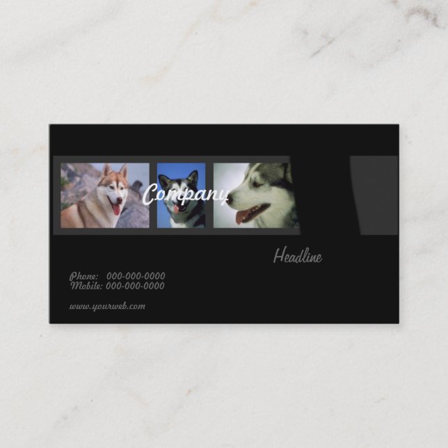 Huskiesvisitkort Visitkort (Framsida)