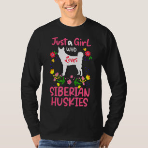 Husky A Girl som Kärlek Siberian husky T Shirt