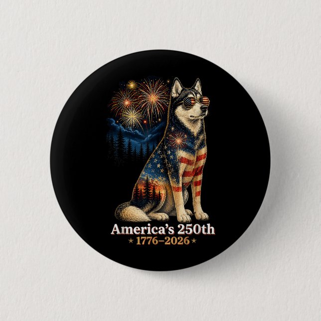 Husky Aamericas 250-årsjubileum 1776 2026 Knapp (Framsida)