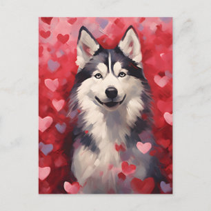 Husky Alla hjärtans dag Vykort
