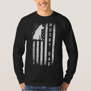Husky Älskare Gift Siberian husky Pappa Amerikansk T Shirt