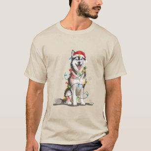 Husky Älskare Jul Siberian Jul Hund Mamma T Shirt
