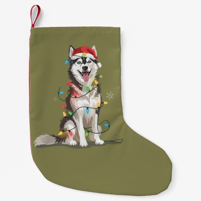 Husky Älskare jul Siberian Julafton Hund Mamma Liten Julstrumpa (Framsidan)