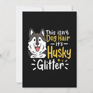 Husky Älskare Owner Gifts Husky Hair T-Shirt Julkort
