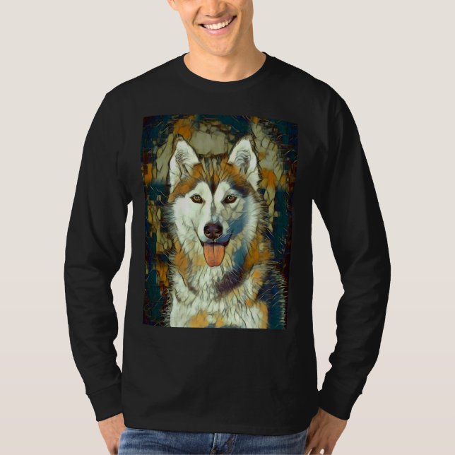 Husky Älskare T Shirt (Framsida)