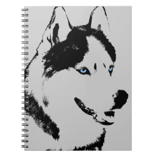 Husky anteckningsboksiberian huskygåvor & bokar anteckningsbok