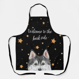 Husky Apron Välkommen till Bark Side Rolig hund