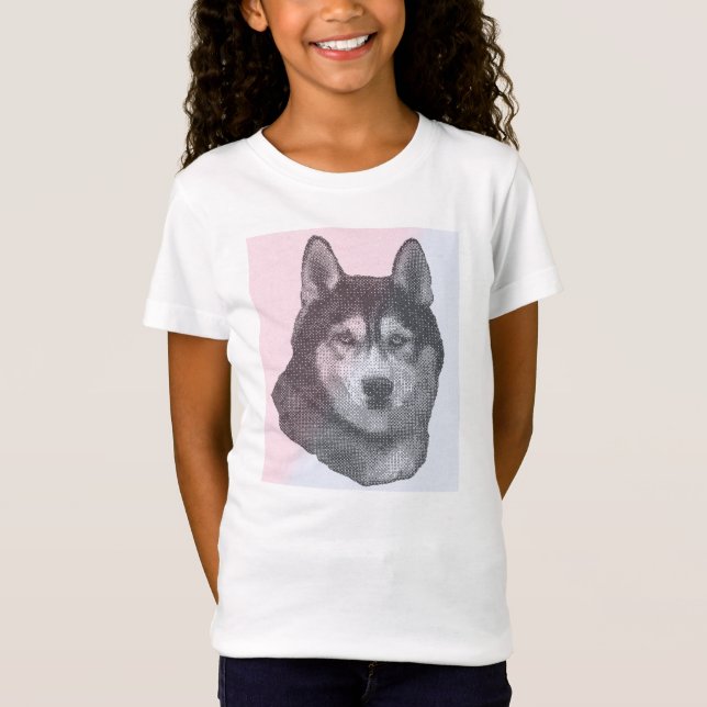Husky är min favorit Hund, Siberian husky T Shirt (Framsida)