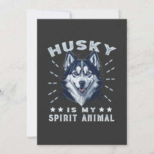 Husky är min själ, dansk, Majestic Husky Hund Julkort
