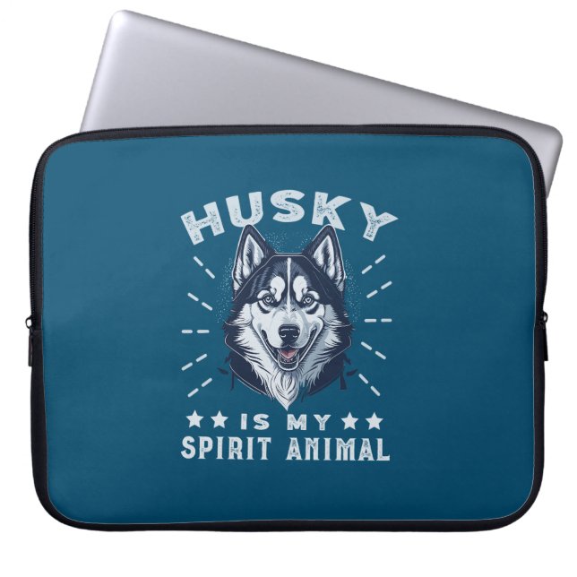 Husky är min själ, dansk, Majestic Husky Hund Laptop Fodral (Framsidan)