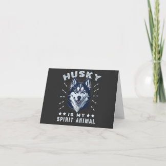 Husky är min själ, dansk, Majestic Husky Hund Tack Kort