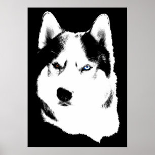 Husky Art Print Sled Hund Art Poster Husky Gifts