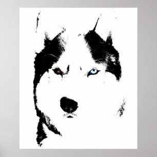 Husky Art Print Sled Hund Art Poster Husky Gifts