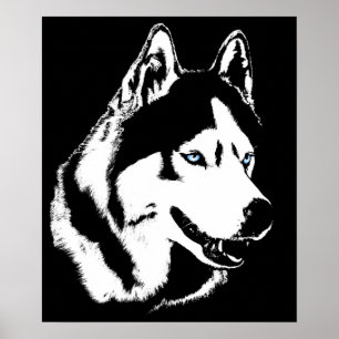 Husky Art Print Sled Hund Art Poster Husky Gifts