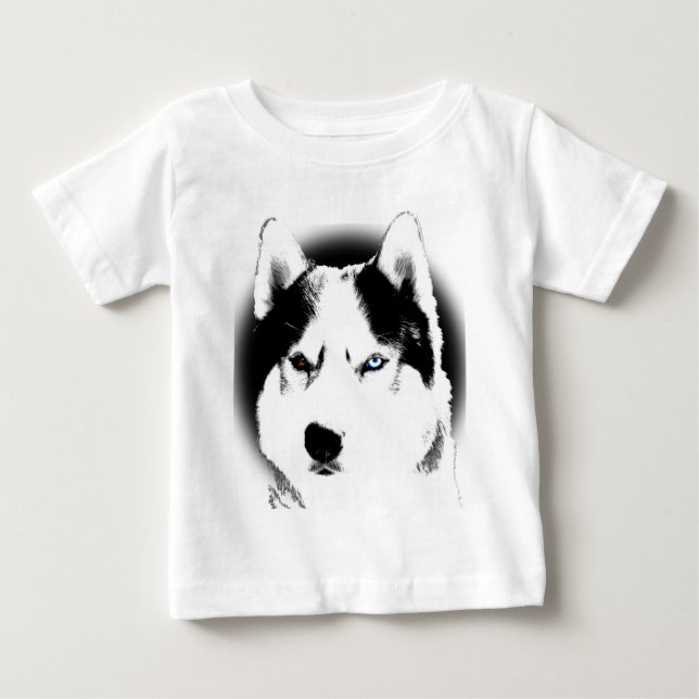 Husky Baby Tootoo One Biet Siberian husky Dress Tee Shirt (Framsida)