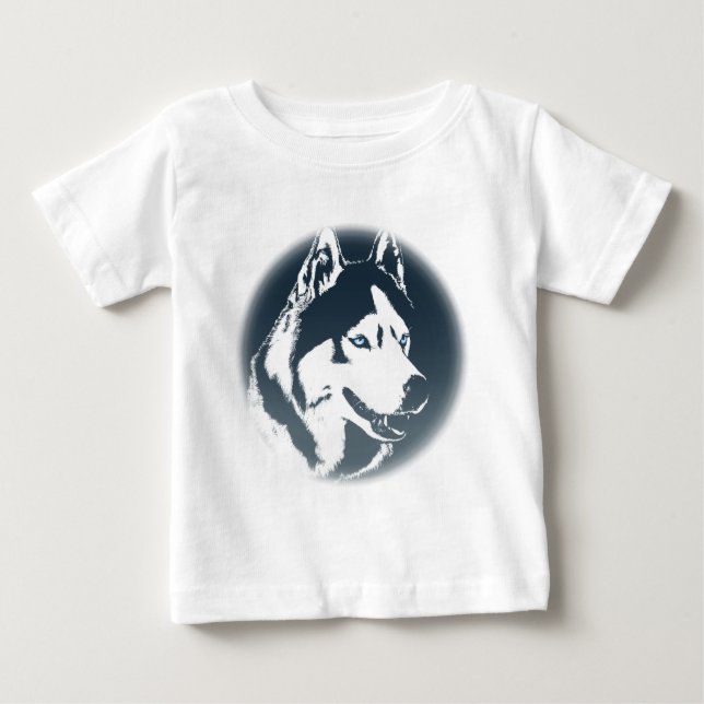 Husky Baby Tootoo Onebit Siberian husky Dress Tee (Framsida)