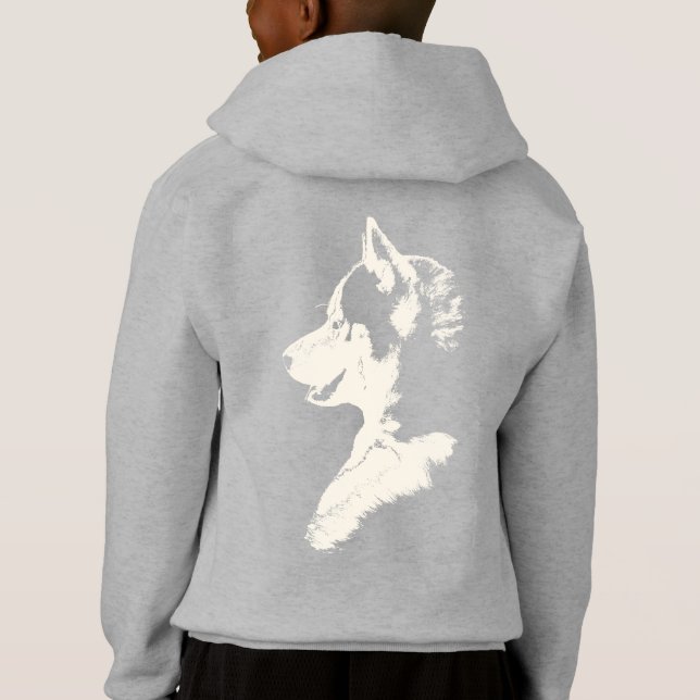 Husky Barn Hoodie Barn Varg Hund Puppy Sweatshirt T Shirt (Baksida)