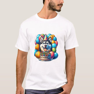 Husky Birthday Hund T Shirt