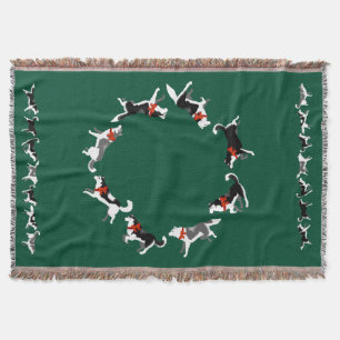 Husky Blanket Helgdag Husky Hund Throw Blankets Filt