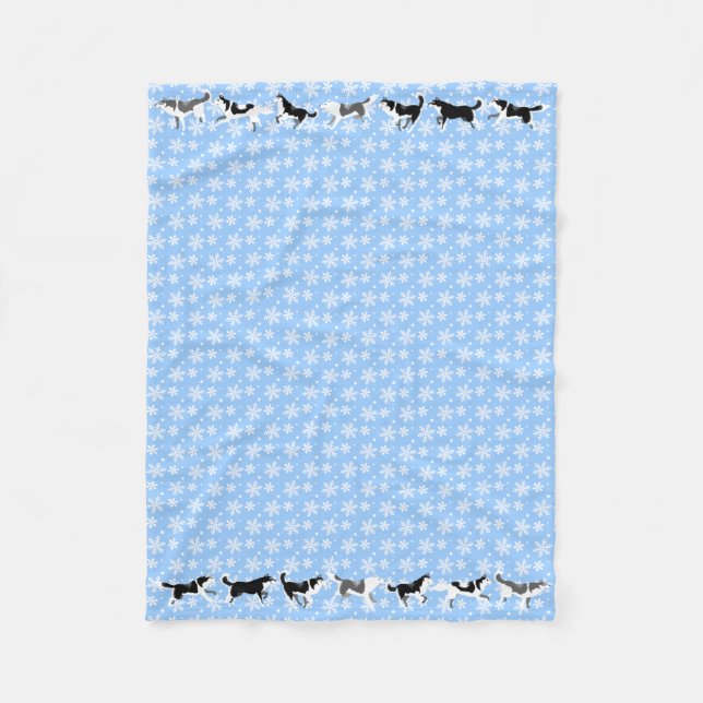Husky Blanket Siberian husky Hund Fleece Blankets (Framsidan)