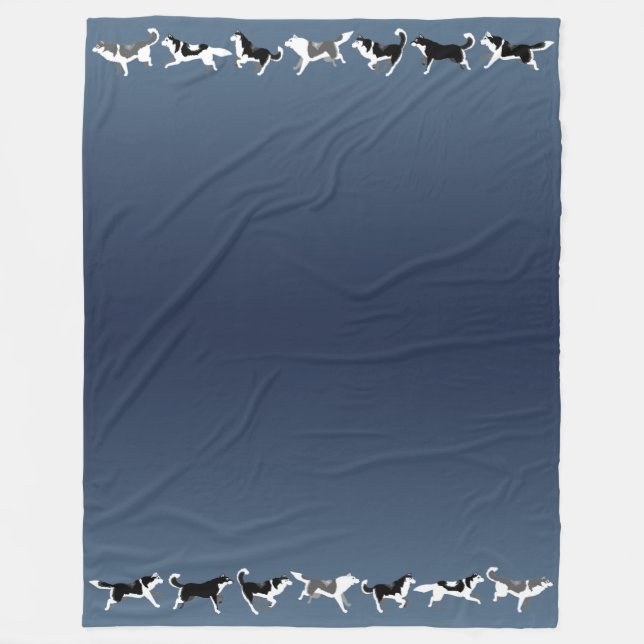 Husky Blanket Siberian husky Hund Fleece Blankets (Framsidan)