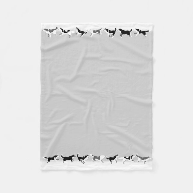 Husky Blanket Siberian husky Hund Fleece Blankets (Framsidan)