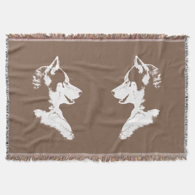 Husky Blanket Siberian husky Hund Throw Blankets Filt (Framsidan)