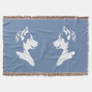 Husky Blanket Siberian husky Hund Throw Blankets Filt