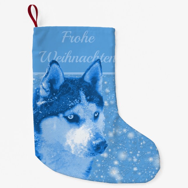 Husky blau Frohe Weihnachten für Daddy Liten Julstrumpa (Framsidan)