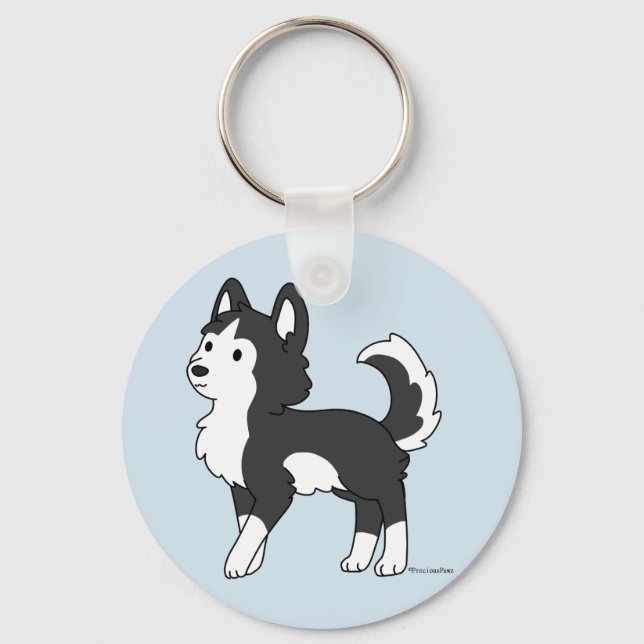Husky Buddy Keychain Nyckelring (Framsida)