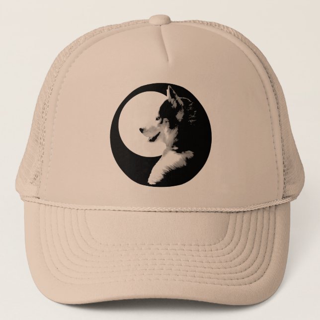 Husky Caps Sled Hund Caps Husky/Varg Hats-gåvor Truckerkeps (Framsida)