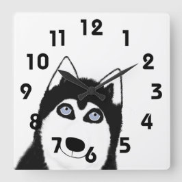 Husky Clock Fyrkantig Klocka