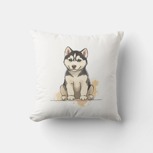 husky coussin kudde (Framsida)