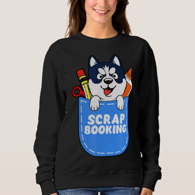 Husky Craiting Scrapbook T Shirt (Framsida)