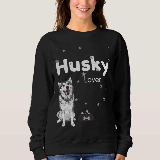 Husky Cute Hund T Shirt (Framsida)