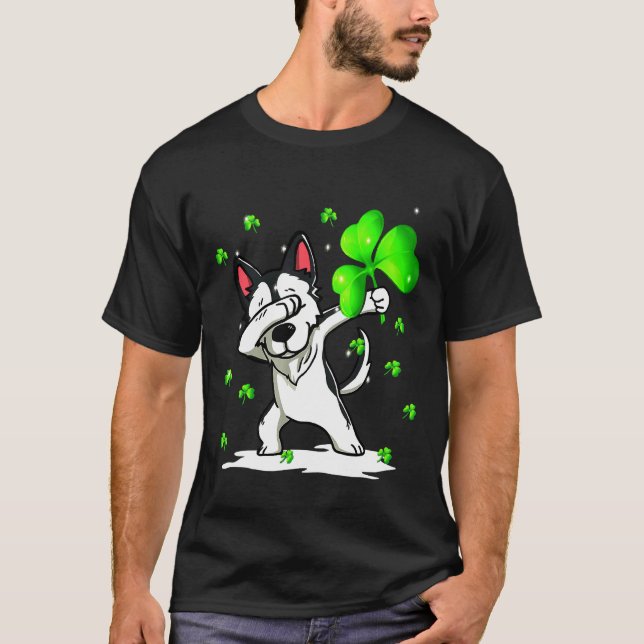 Husky Dabbing T Shirt (Framsida)