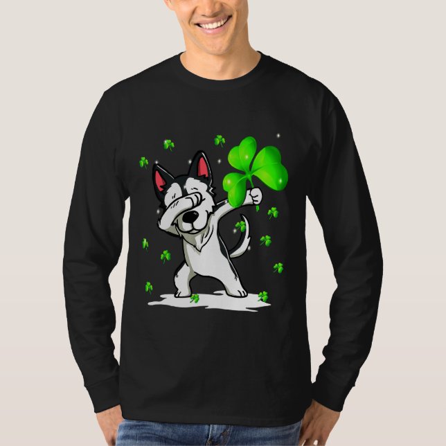 Husky Dabbing T Shirt (Framsida)