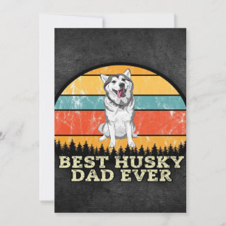 Husky Dad Fathers Day Canvas