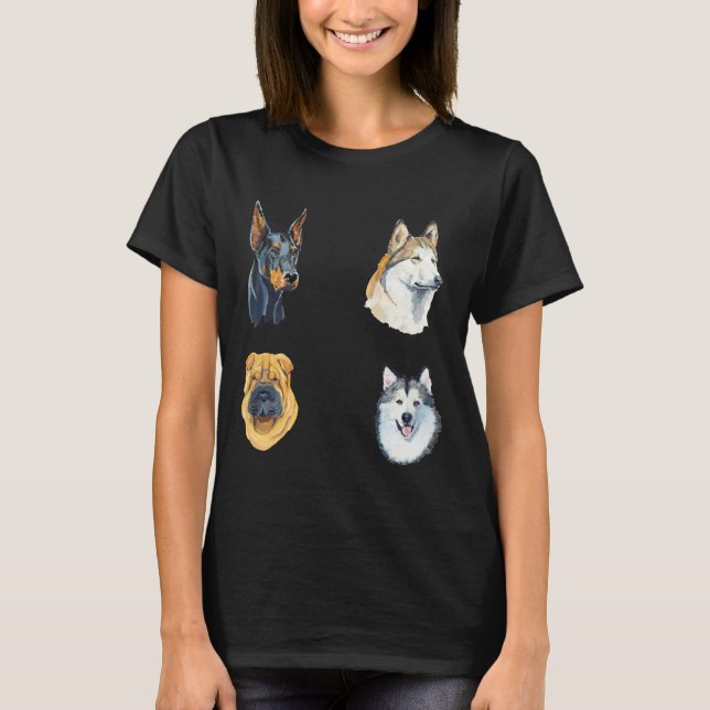 Husky Doberman Charpei Malamute Pack 263 T Shirt (Framsida)