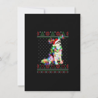 Husky Dog Ugly Sweater Christmas Puppy Dog Lover P Inbjudningar