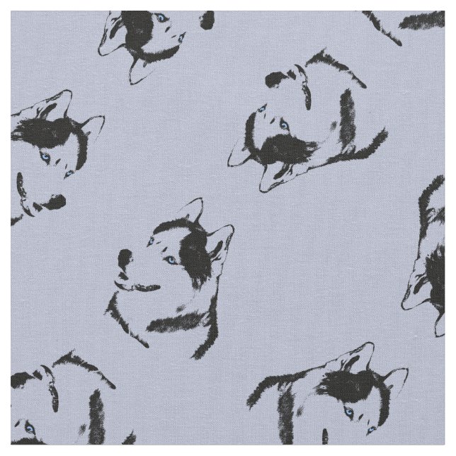Husky Fabric Husky Malamute Fabrics Hund Textilier Tyg (Närbild)